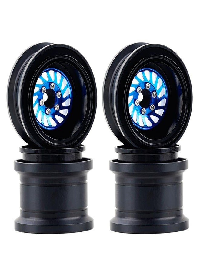 DJX TRX4MT Wheel Rims Aluminum Deep Dish Wheels for 1/18 Traxxas TRX-4MT F-150 K10 RC Monster Truck Upgrade Parts(Blue) - Image 1